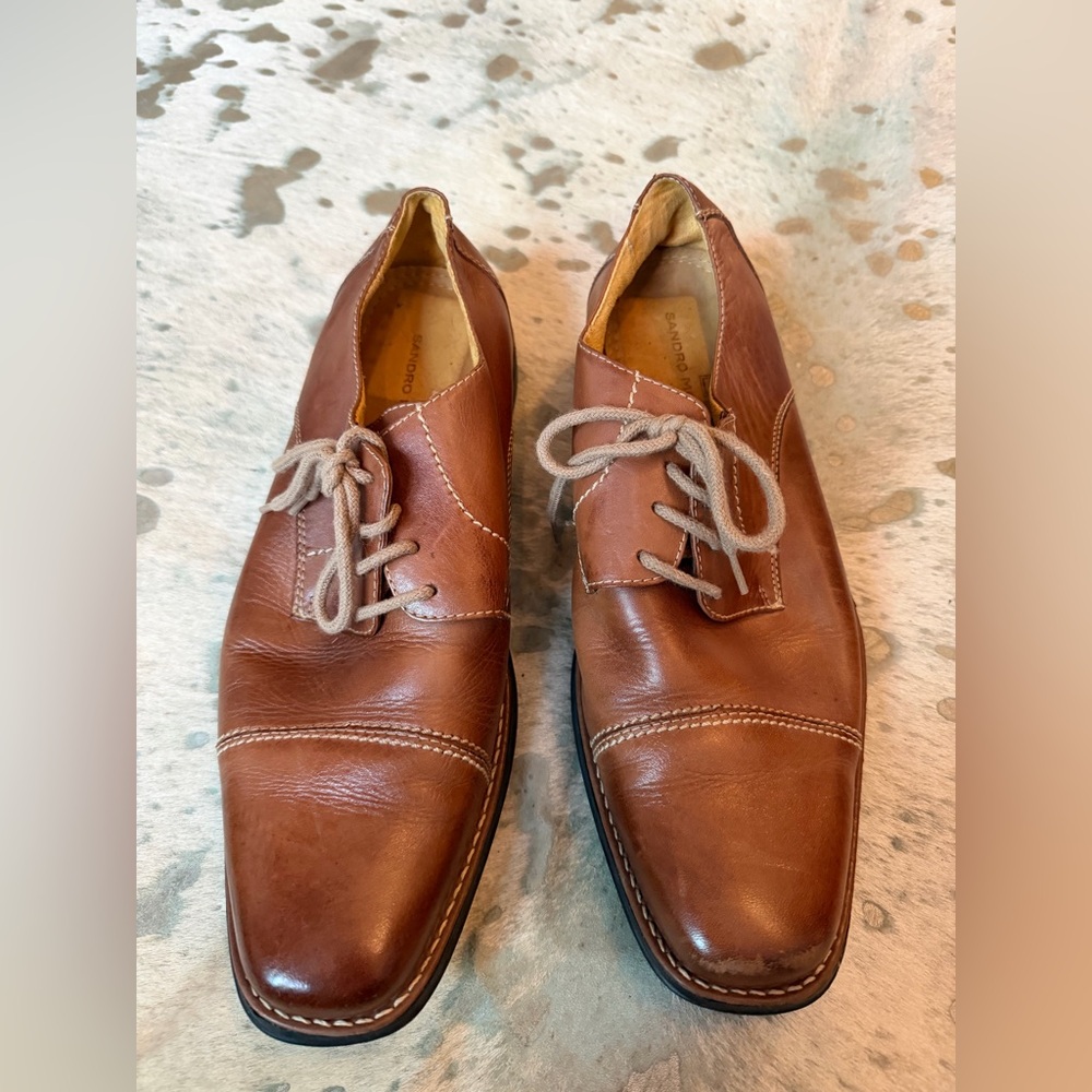 Sandro Moscoloni Men's Brown Leather Dress Shoes